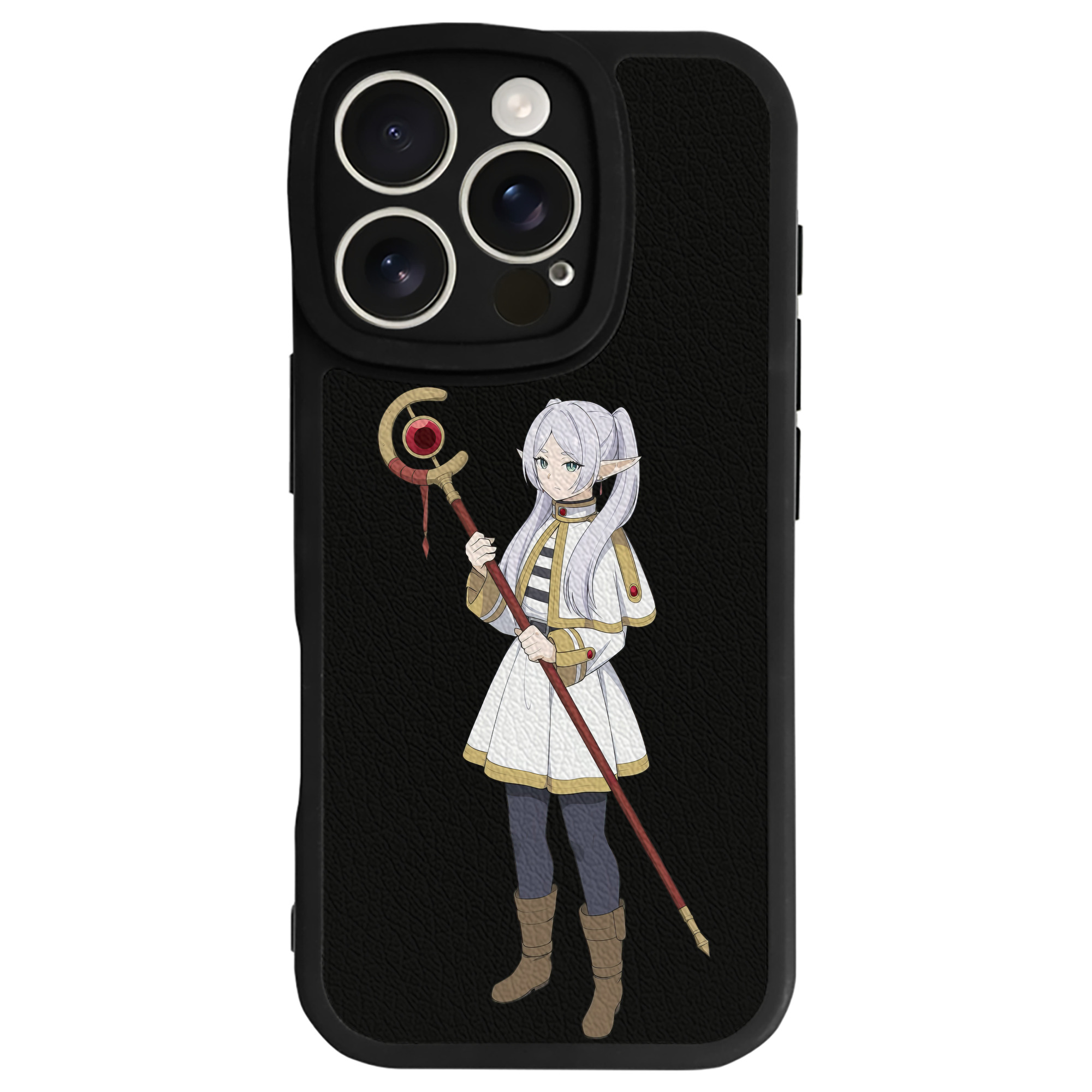 （画像用） 葬送のフリーレン Frieren 【iPhone 16シリーズ対応】シリコンスマホケース（レザー調） 材質：シリコン